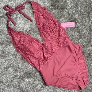 NWT Lace Plunge Swimsuit